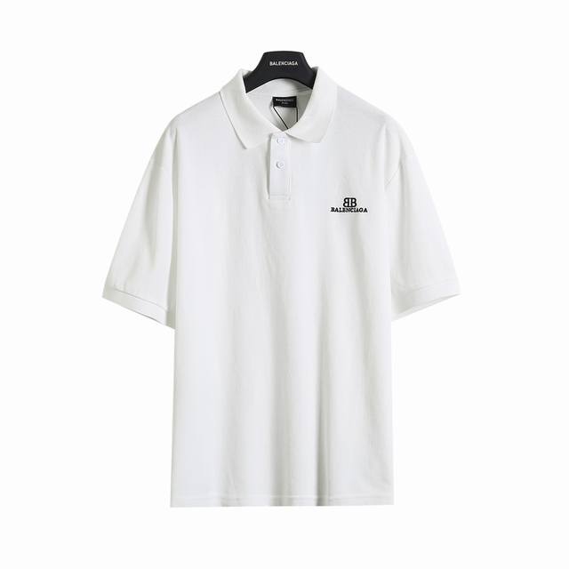 巴黎世家 Blcg 25Ss 双B刺绣Polo短袖 轻奢主义 男女日常通勤穿搭必备单品 正确版本 欢迎对比 详细特征 客供弹力珠地棉面料 93%棉 7%氨纶 进
