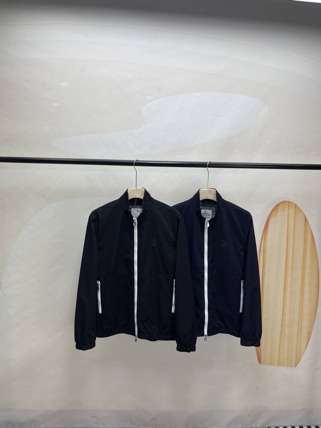 Brunello Cucinelli 布鲁奈罗 库奇内利2025秋季新品男士Bc老钱风立领刺绣休闲夹克外套。 Brunello Cucinelli，低调奢华的天