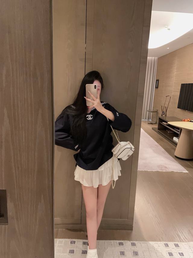 Chanel 香奈儿*小香中古海军龄撞色织带绣花衬衣 尺码 Sml 图末