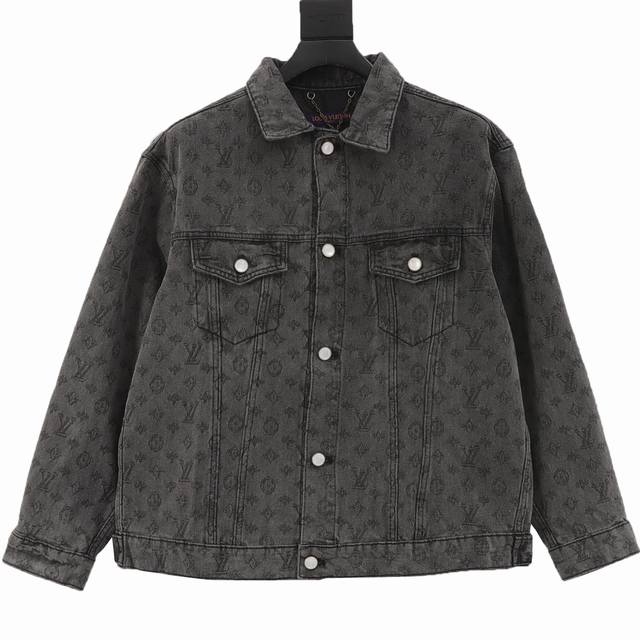 Louis Vuitton 路易威登1V 25Fw 满印老花灰提花牛仔夹克 轻奢主义 男女日常通勤穿搭必备单品 正确版本 随意对比 详细特征 定织1V Mono