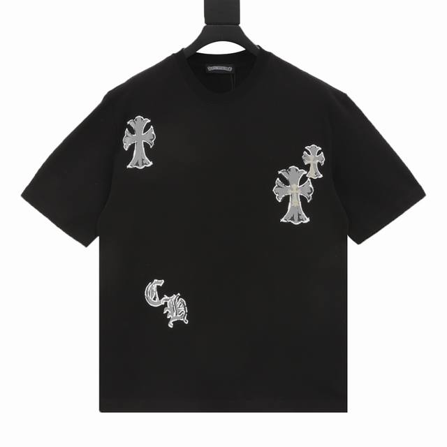 Chrome Hearts 克罗心 25Ss 十字架印花短袖 面料采用280克重精梳棉，定制32支1*1螺纹，成衣两遍水洗处理，面料舒适亲肤无异感，定制定染面料