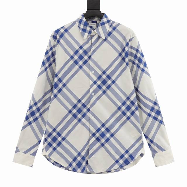 Burberry 巴宝莉 大格纹棉质长袖衬衫 老粉们赶紧抢数量有限出完只能等下一批货了，非常多对位地方带你来一一验证！棉质衬衫，装饰精纺新季格纹图案，呈现休闲版