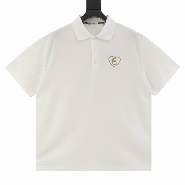 Burberry巴宝莉Bbr 情人节限定 爱心刺绣短袖Polo衫 原版3700购入，面料采用Bbr专用220G蜂窝珠地布布料水洗后手感细腻柔软。进口机刺绣立体工