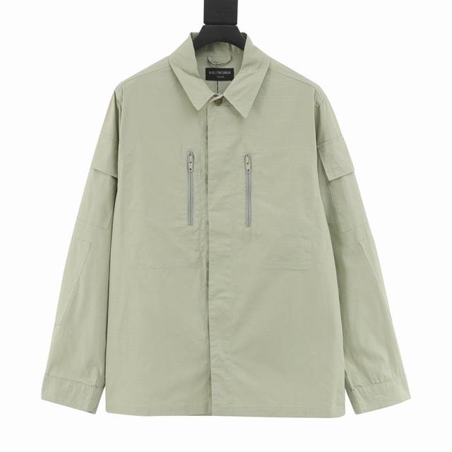 Balenciaga 巴黎世家 Blcg 25Fw 单排工装衬衫外套 轻奢主义 男女日常通勤穿搭必备单品 正确版本 随意对比 详细特征 定制户外梭织格纹布料 工