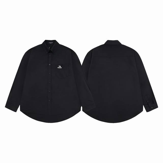 款号C116 Ss Balenciaga巴黎世家B家新款白标双钩小刺绣长袖衬衫衬衣Blncg小字母 经典永不过时低调百搭 胸前小双钩与简缩Logo刺绣属实点睛之