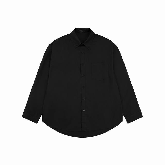 款号C092 Balenciaga巴黎世家后背经典黄胶带字母爆款印花情侣款衬衣衬衫 采用数码直喷 涂鸦泼墨印花效果更好更呈现立体感 半成品手工定位拼接衣服版型更