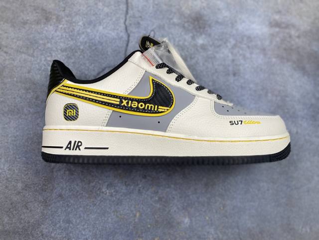 特价 公司级Nike Air Force 1 '07 Low “哪吒联名 灰红勾”空军一号 低帮 运动鞋 休闲鞋 折边针车 工艺难度大 原楦头原纸板 原装鞋盒