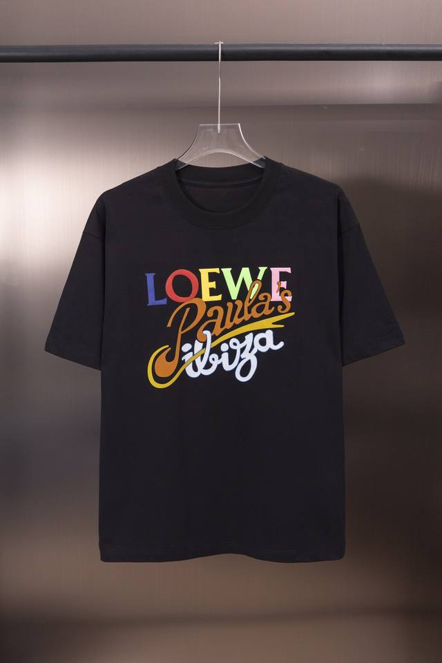 Loew 罗意威 新款系列 Logo短袖 采用纯棉高克重布料 印花工艺极其复杂 三标齐全 高品质 男女同款 尺码:S M L Xl