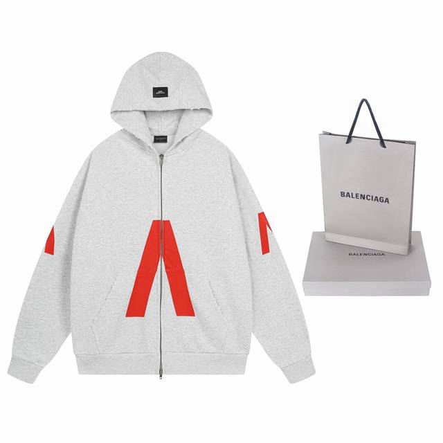 细节图 顶级版本.官网品质 Balenci*Ga 巴黎. 最新全球了限量版。Balenciaga携手Archive联名打造连帽卫衣。裂纹印花水洗做旧破坏，超重工
