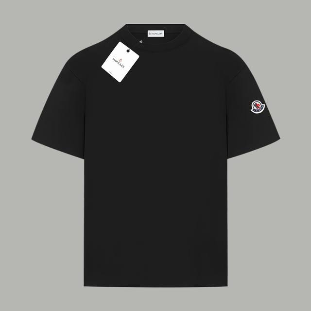 Moncler 蒙口 官网同款 童趣卡通涂鸦Logo字母 印花双纱纯棉短袖 - 280G双纱纯棉顶级面料 手感柔软 百分百纯棉独家出货 定染硫化黑无尘处理面料