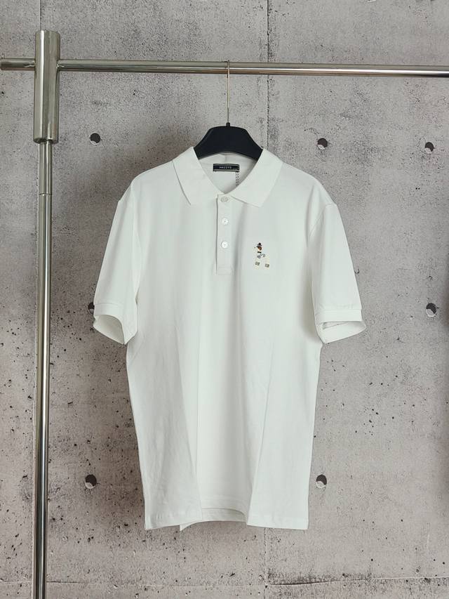 实拍品质 高版本 哈吉斯小狗刺绣Polo衫翻领短袖 高端品质 三标齐全，舒适透气，经典简约，精致时尚，细节呈现高端品质 颜色:黑色 白色 藏青色 卡其 绿色 码