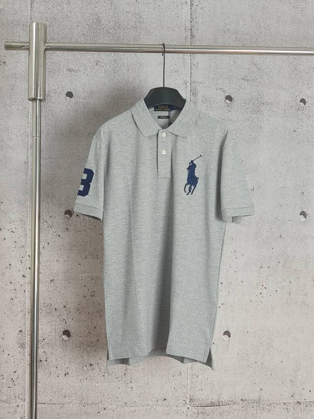 拉夫劳伦大刺绣Polo衫翻领短袖 高端品质 三标齐全，舒适透气，经典简约，精致时尚，细节呈现高端品质 颜色:黑色 白色 灰色 藏青 码数:M-Xxl