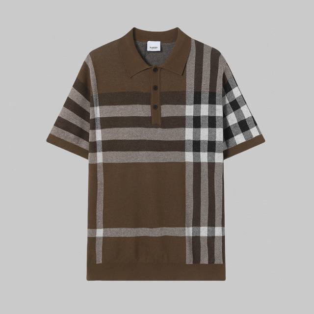高品质 Bur 巴宝莉 经典格纹针织Polo短袖 高端品质 三标齐全，舒适透气，经典简约，精致时尚，细节呈现高端品质，男女同款。 颜色:黄色 蓝色 码数:Xs-