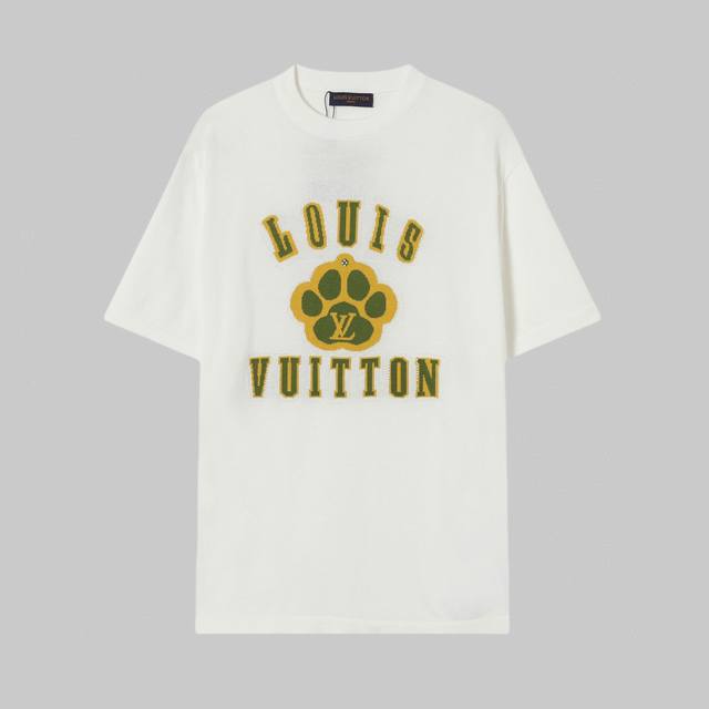 高品质 Lv路易威登新款动物提花针织短袖T恤 高端品质 三标齐全，舒适透气，经典简约，精致时尚，细节呈现高端品质，男女同款。 颜色:黑色 白色 灰色 码数:Xs
