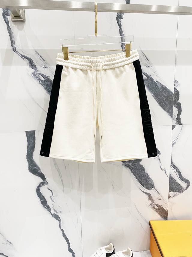 Dior 迪奥 定制太空棉面料短裤 撞色拼接立体凹凸浮雕字母Logo工艺标识 官方同步 高版本 高品质 时尚个性 百搭潮流 纯原品质 原版面料 吊牌 领标 水洗