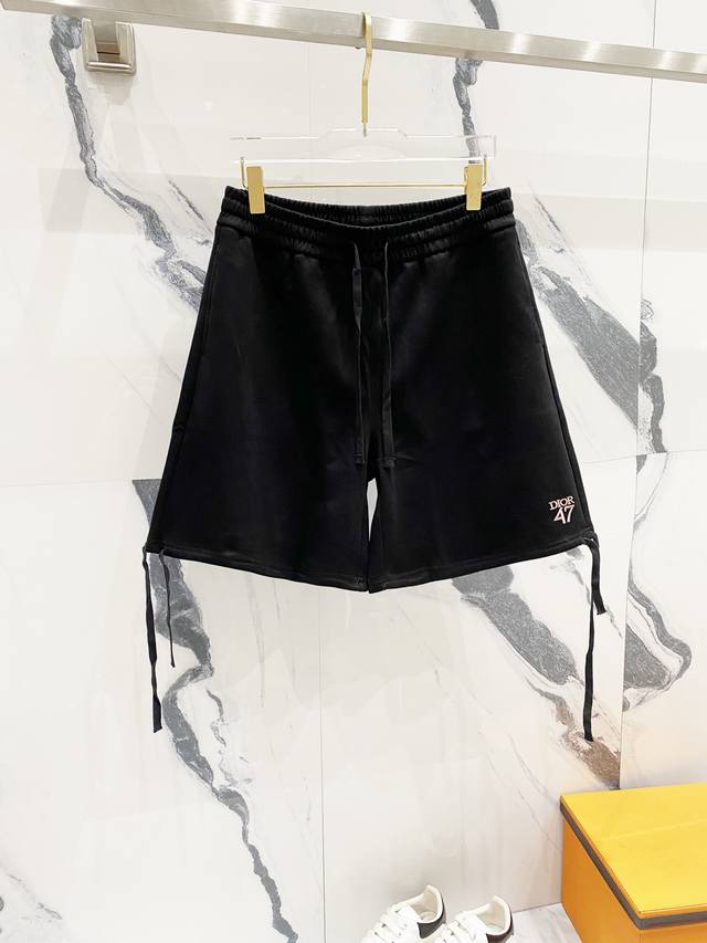 Dior 迪奥 定制太空棉面料短裤 刺绣47字母Logo标识裤脚抽绳设计工艺 官方同步 高版本 高品质 时尚个性 百搭潮流 纯原品质 原版面料 吊牌 领标 水洗