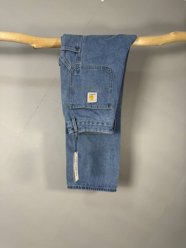 Carhartt Wip 卡哈特 重磅工艺大裤脚阔腿长裤高品质环保植物酵素水洗牛仔裤B13迭代款 官宣画册海报穿搭款！ 颜色：浅蓝 深蓝 黑蓝 码数：28 30