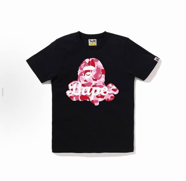 001239款A Bathing Ape Fw24 猿人字母印花短袖 T恤 男女同款 码数Smlxlxxl 黑粉，白粉，黑绿，白绿，黑蓝，白蓝