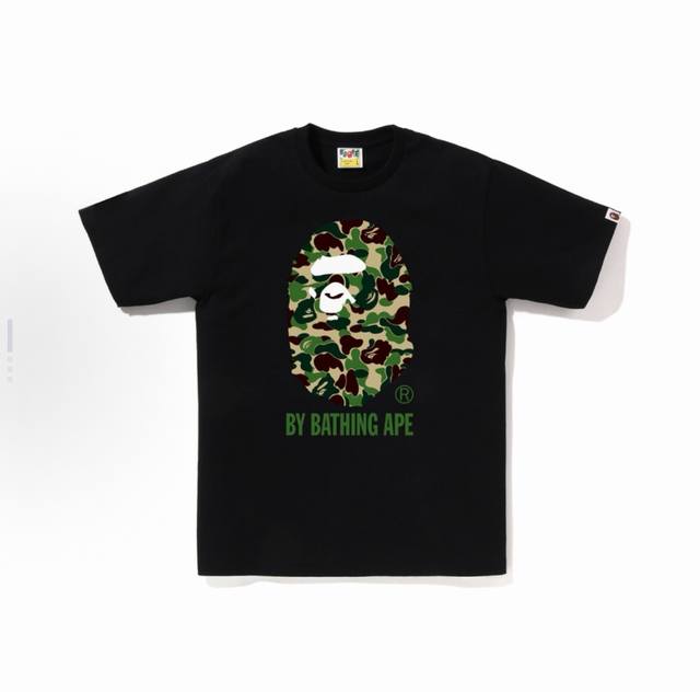 001192款Bape Ss25 Abc Camo系列 迷彩猿人印花短袖T恤 男女同款 码数Smlxlxxl 黑绿，白绿，黑蓝，白蓝，黑粉，白粉