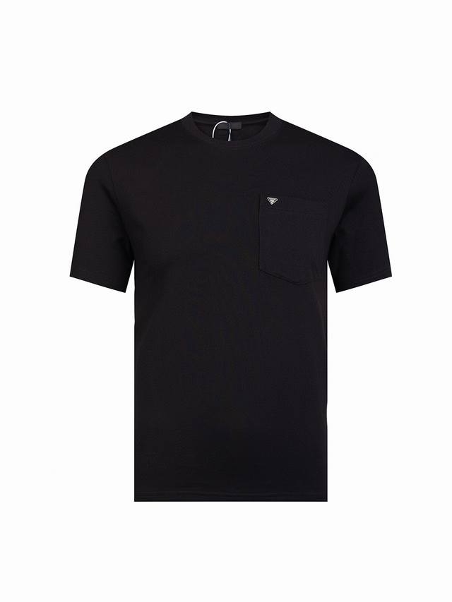特价 Zp版本 码数 S20 L3 Xl 3 - Prada普拉达官网经典款 三角铁标口袋短袖T恤 男女同款 -采用原版250G双纱对版定织定染面料 螺纹同缸定