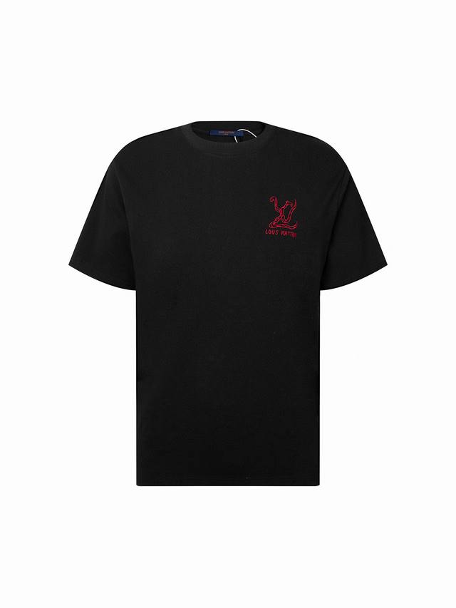 特价 Zp版本 码数 M - Louis Vuitton 25蛇年限定款 蛇形前后立体标识刺绣 男女同款短袖T桖 -采用原版洗水后300G定制全棉定制定染面料