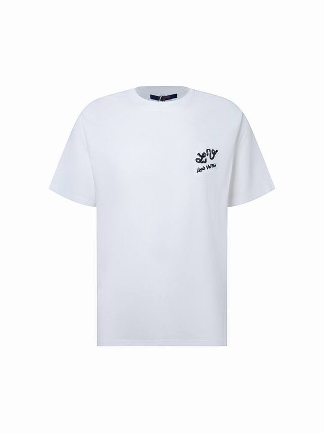 特价 Zp版本 码数 S L Xl - Louis Vuitton 25蛇年限定 蛇形立体刺绣标识 男女同款短袖T桖 -采用原版洗水后300G定制全棉定制定染面