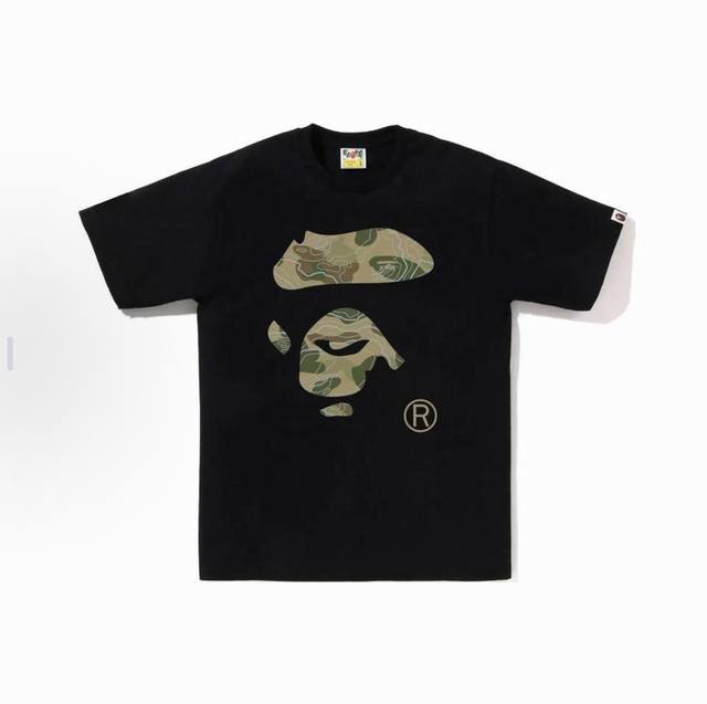 00178款A Bathing Ape 迷彩猿颜字母印花图案短袖T恤 男女同款 码数Smlxlxxl 黑黄，白黄，黑黑，白黑