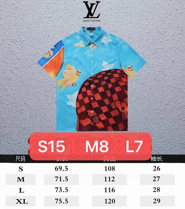特价 不退不换 顶级版本 区别通货 款式：路易威登Lv X Tyler小鸟短袖Polo衬衫 颜色：图片色 尺码：S-Xl 面料：双沙纯棉 辅料：全套定制辅料 无