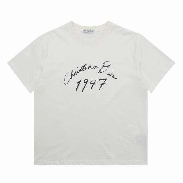 Dior 迪奥 47Logo标语印花情侣款短袖Tee Size：Xs-L