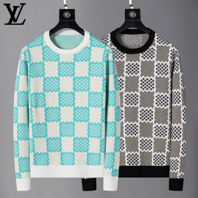 路易威登 Louis Vuitton 专柜款毛衣，独特绣花进口羊毛面料，高密度，保暖性更强，百搭毛衣，版型极好，冲着版型面料也要收的类型！码数：M-3Xl