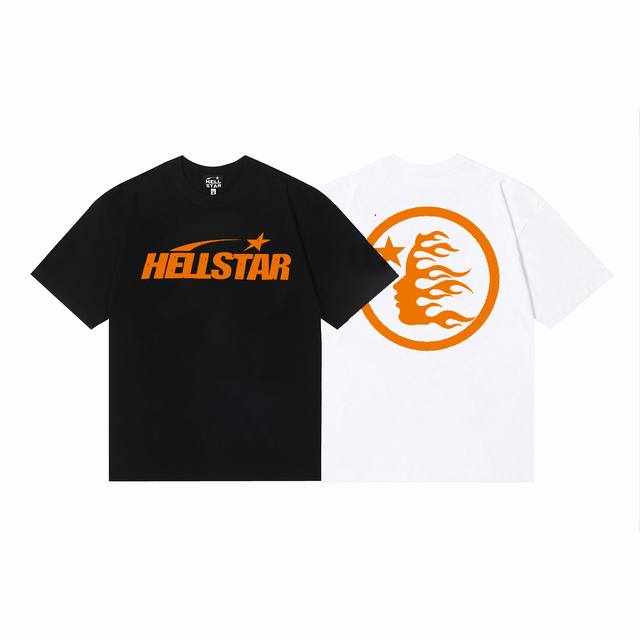 6702# Hellstar 地狱之星美式美潮高街纯棉宽松短袖T恤 顔色：白色 黑色 码数：S M L Xl