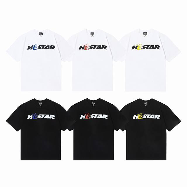 6690# Hellstar 地狱之星美式美潮高街纯棉宽松短袖T恤 顔色：白色 黑色 码数：S M L Xl