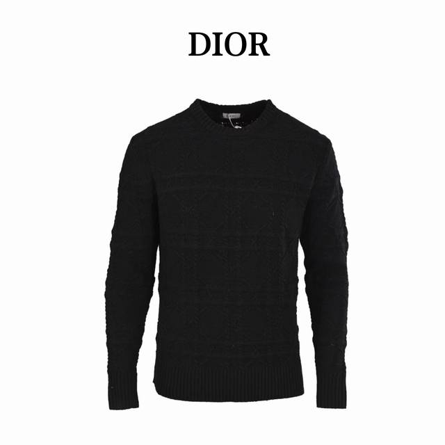 Dior迪奥Cd 藤格纹羊绒圆领针织毛衣 正品26000购入，采用16支羊绒混纺，采用进口机德国 斯托尔 5针织机，毛料提花，毛料酵洗，定制1：1商标，合身版型