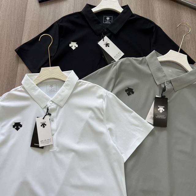 迪桑特25Ss夏季新款翻领胸标Logo短袖T恤，夏季Polo衫短袖，商务休闲简约风，上身帅气百搭，夏季必备百搭奢潮单品 高端定制冰丝无痕速B1252干面料 ，穿