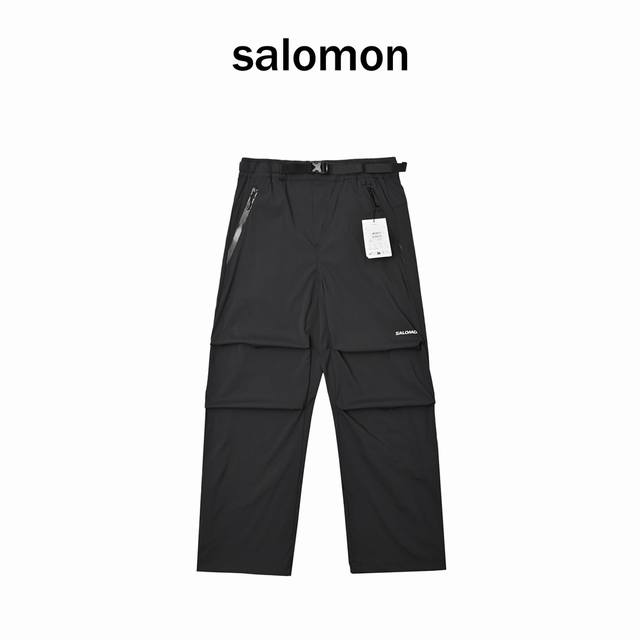 Salomon萨洛蒙 Slate岩 韩国线侧拉链伞兵机能长裤白敬亭同款 我愿称之为 Salomon 韩国线“神裤”， 采用Gore-Tex白标科技面料，为山野探