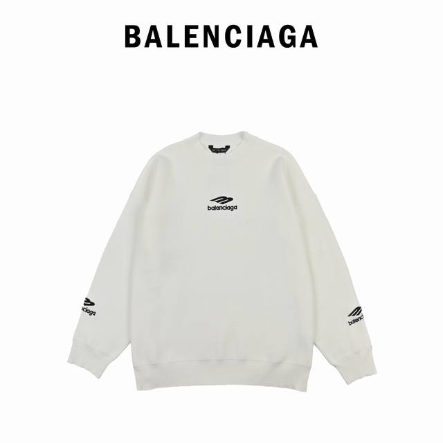 Balenciaga巴黎世家24Fw 3B刺绣圆领毛衣 原14, 购入，Ski滑雪限定系列。衣整体采用95%羊毛加1%氨纶4%锦纶毛纱织造，由巴黎毛衣织法的特殊