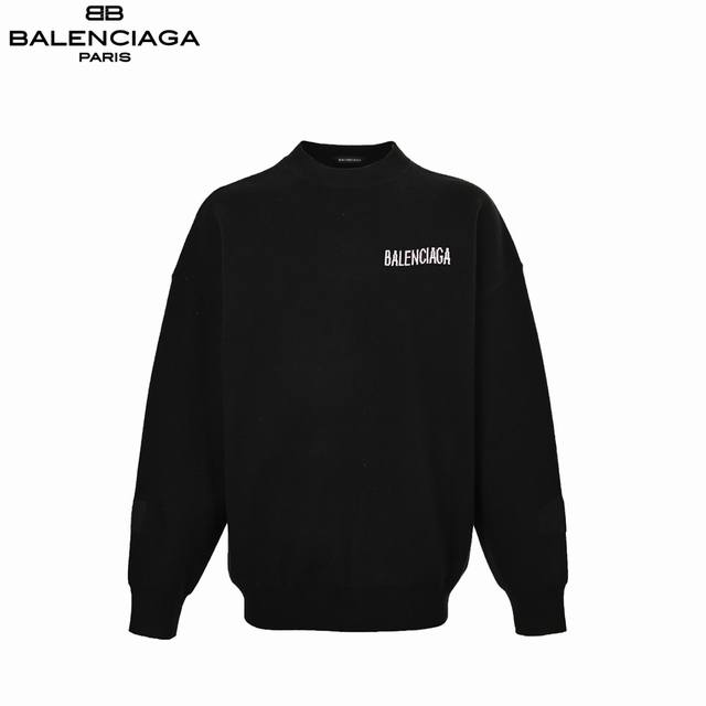 Balenciaga 巴黎世家 25Ss 提花可乐字母羊毛针织衫毛衣 整衣500克重磅 秒杀市场通货 毛料采用7针进口机编织制造 采用羊毛含量纱线 纱线定染 新