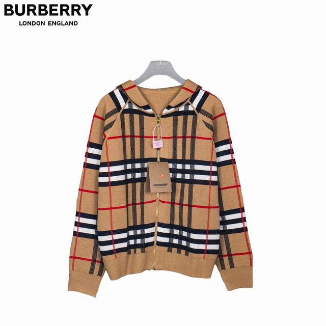 Burberry 巴宝莉 25Ss格纹双面穿羊毛背后战马提花开衫毛衣外套 原单复刻版本 男女同款 轻奢主义 男女日常通勤穿搭必备单品 正确版本 欢迎对比 详细特