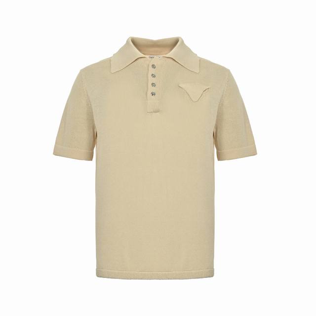 Bottega Veneta Bv 口袋针织Polo短袖 Bv三角翻领针织Polo 采用亚麻棉质面料制作 非常舒服的面料亲肤感 Size:S-Xl