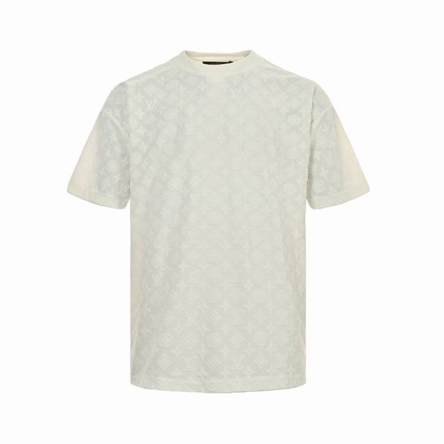 Louis Vuitton 路易威登 24Ss 满印老花提花套装短袖 原版开模。定制360G毛巾面料，定制的人造丝。61%粘胶纤维，32%锦纶，7%棉纶。 材料