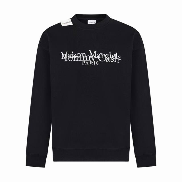 高版本Maisonmargiela 马吉拉 X Tommy Cash联名刺绣字母圆领卫衣，男女同款。460G重磅毛圈面料 非市面 G薄款普通版本 注意区分！过高
