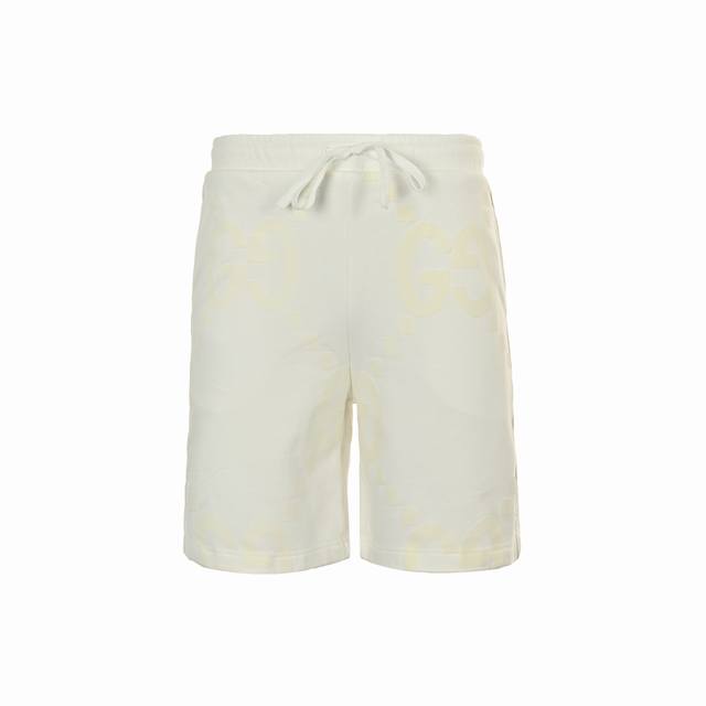 Gucci 古驰 23Ss 提花植绒短裤 定制Yb原生全棉材质 内里毛圈棉 穿着舒适透气 提花植绒工艺 成衣品相十足 上身洋气时髦 大身Gg提花植绒满印 整体协