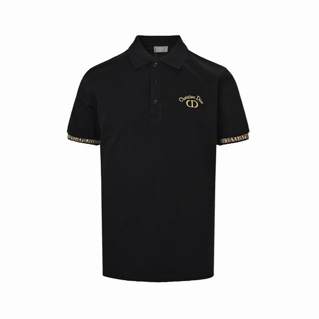 Dior 迪奥 25Ss Cd金线刺绣字母Polo短袖 选用棉质珠地网眼布打造，定制材质260G长绒棉。衣领为双系统提花定织扁机制成，有弹性，不变形。衣服全部原