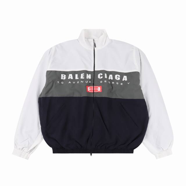 Balenciaga巴黎世家 Blcg 25Ss 三拼色红双环印花拼接冲锋衣 轻奢主义 男女日常通勤穿搭必备单品 正确版本 随意对比 详细特征 定制防风牛津面料