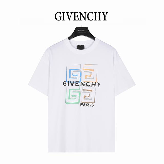 Givenchy 纪梵希 25Ss 彩色涂鸦立体4G印花短袖T恤 采用50支双股面料，同缸配套1*1螺纹，面料洗水，整体手感更光滑， 采用3D数码直喷工艺，5次