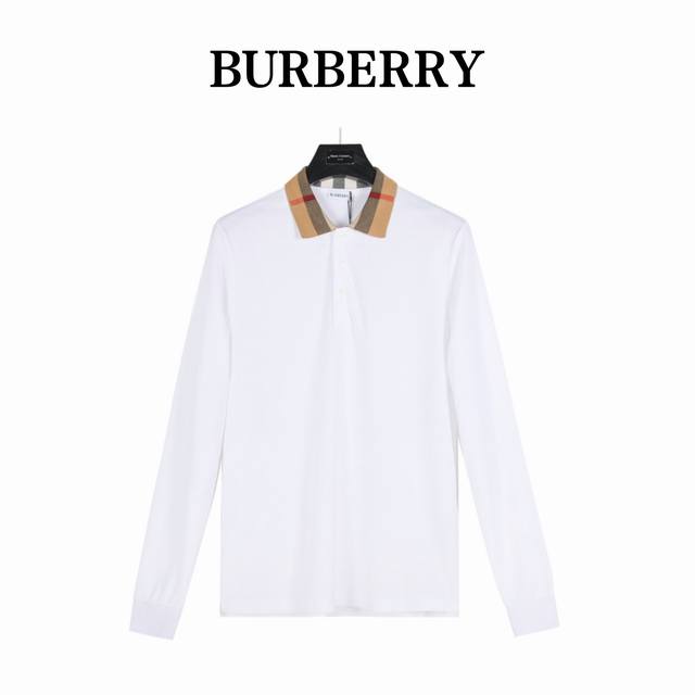 Burberry 巴宝莉 格纹翻领长袖Polo衫 采用定制面料。添加杜邦公司Sorona 索罗娜 材料，亲肤性好、长效抗菌、防螨，更耐洗，棉线经过反复处理，移除