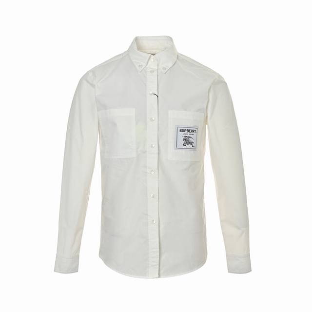 Burberry 巴宝莉 胸口战马贴布衬衫 Bbr品牌最具代表性经典条纹衬衣，面料采用双股80支梭织面料，纱线定织定染，每个独立的尺码都是定位裁片，工序复制，费