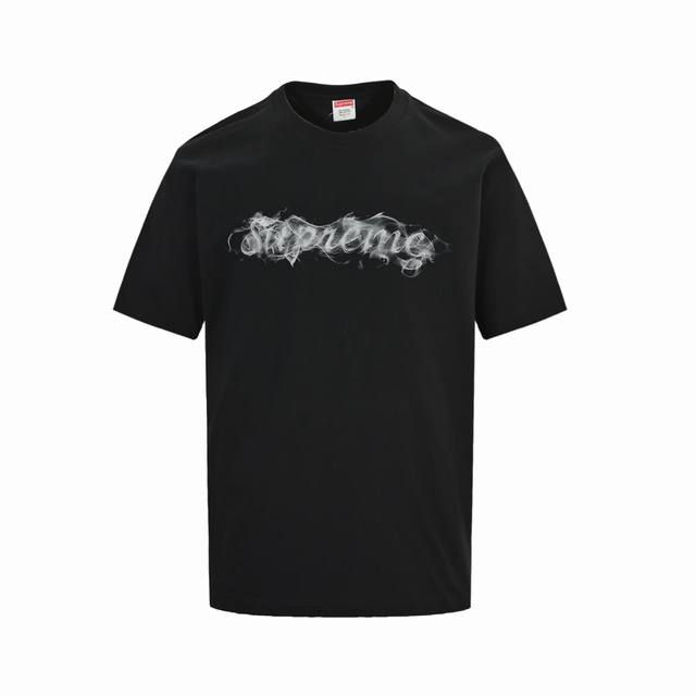 Supreme Week0 Smoke Tee 烟雾Logo烟圈字母印花短袖 Size:S-Xl