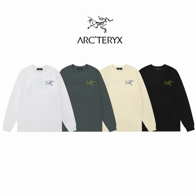 秋装 Arcteryx始祖鸟 素描刺绣鸟 双纱300克长袖 ：黑 白 杏 灰 ：Xs-L