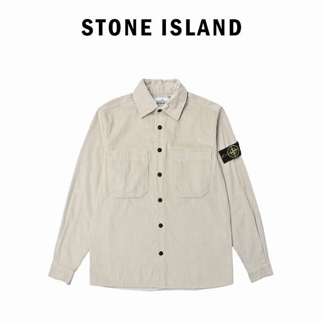 Stone Island 石头岛 灯芯绒夹克外套 原 5购入开发，面料采用260G平纹精品灯芯绒，采用进口匹棉定织定染95棉5锦纶，通过割绒、刷绒精细加工处理使
